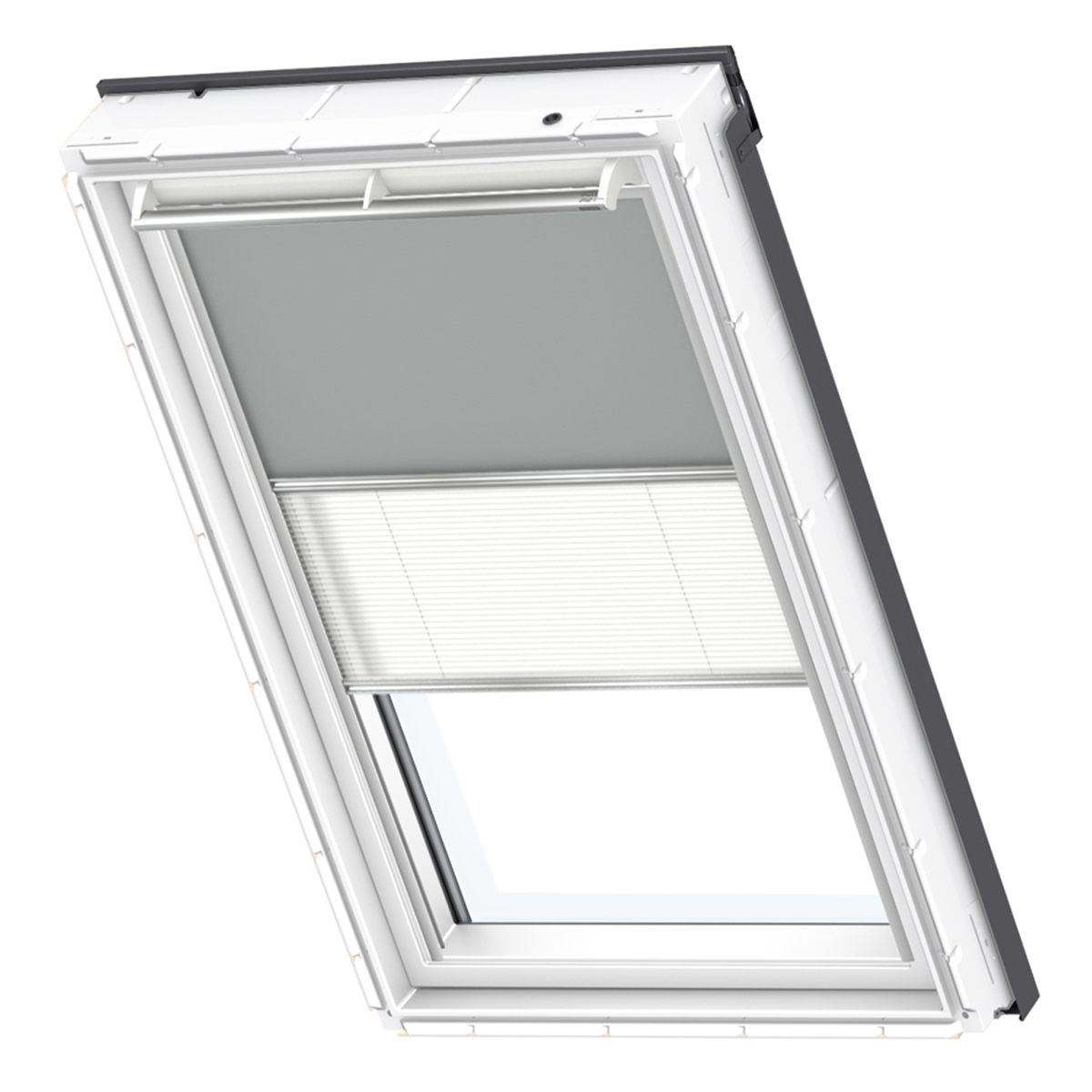 Velux Vorteils Set Verdunkelungsrollo Faltstore Alu Schienen Ggl Ghl Gpl Gtl 0705 Uni Grau 304